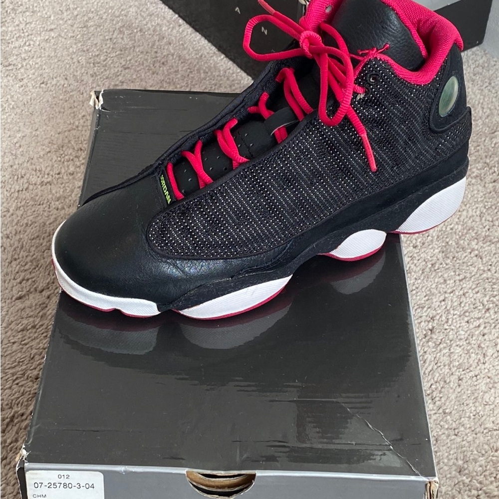Girls Air Jordan 13 Black Voltage Cherry